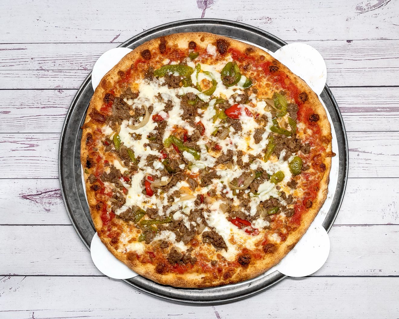 The Philly Pie Pizza (Cheesesteak).
