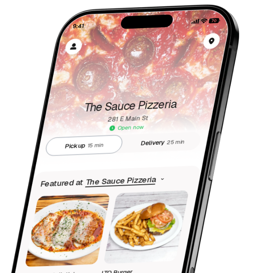 The Sauce Pizzeria app preview